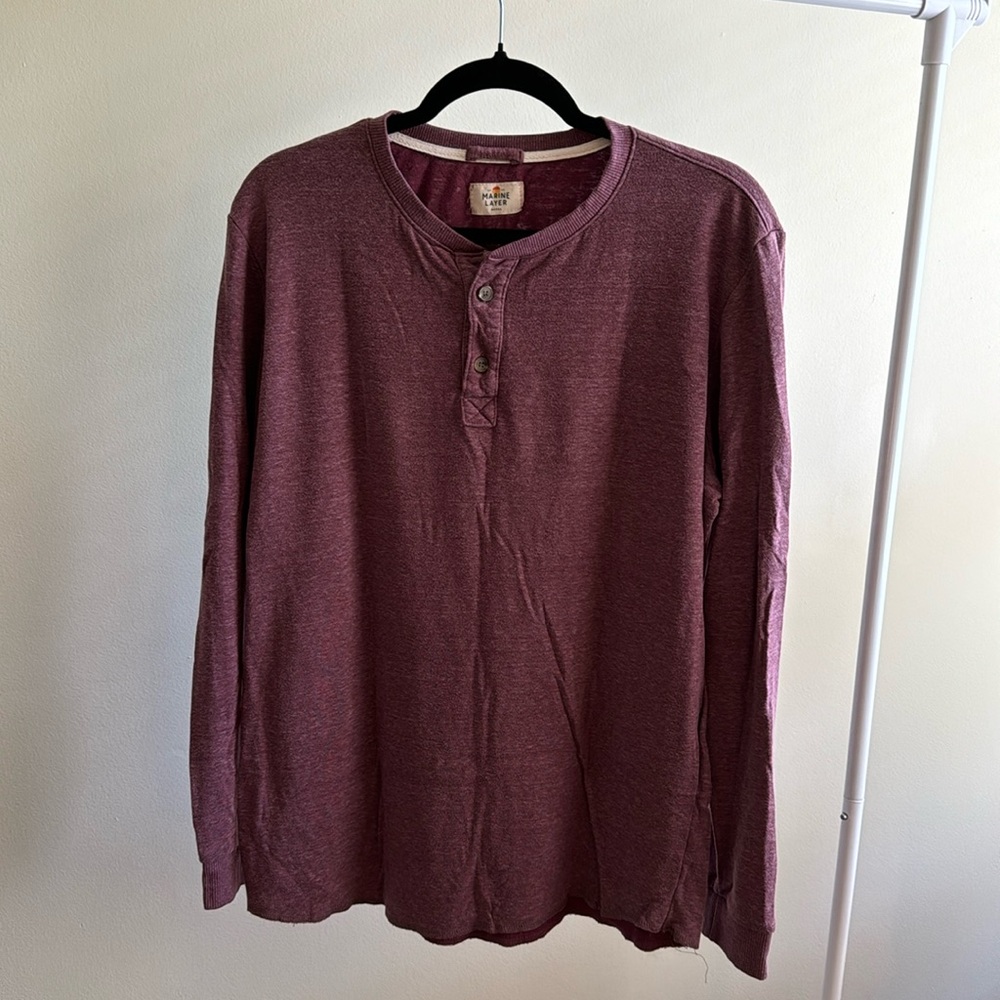 Marine Layer Double Knit Henley - M/L